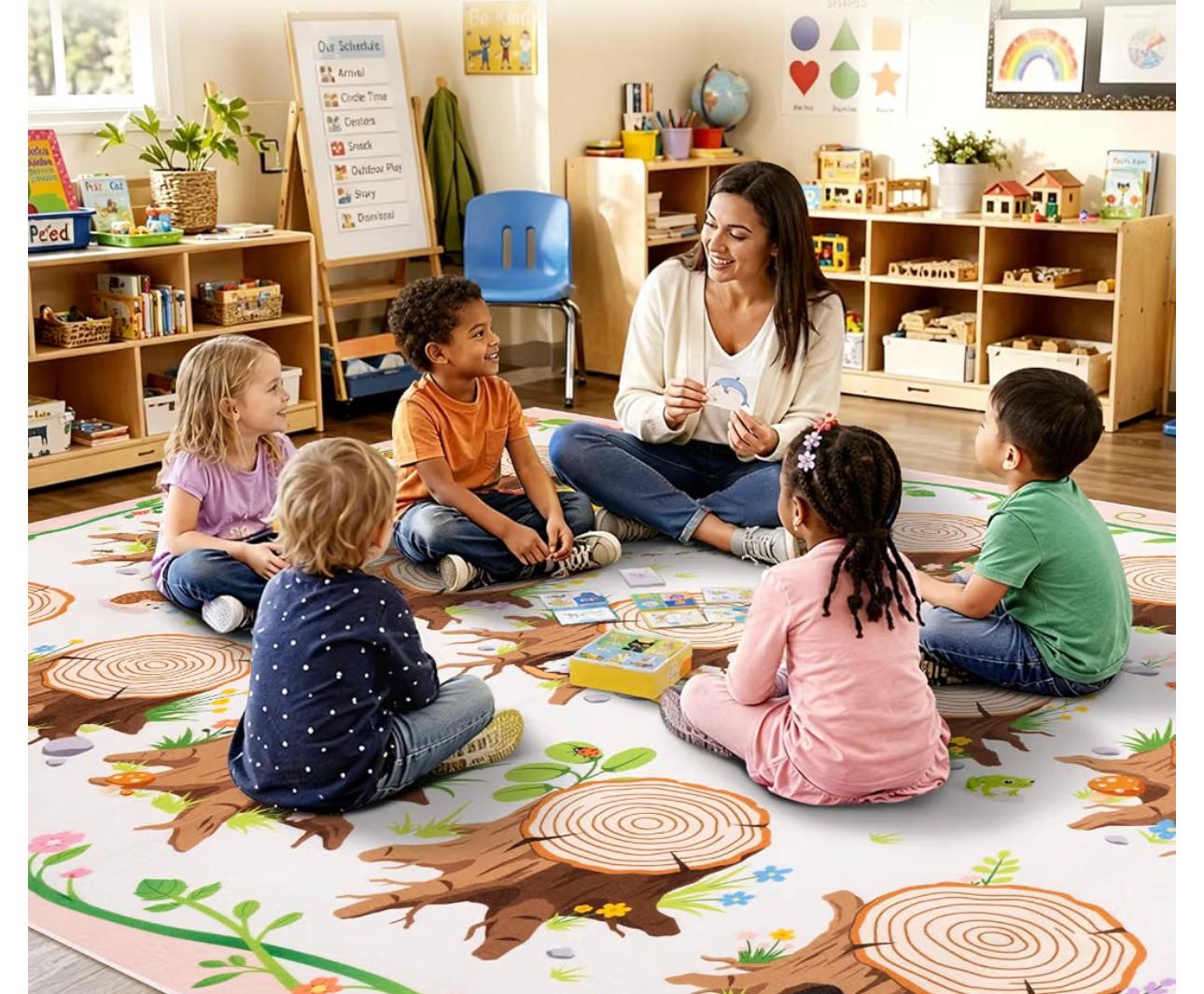 children and teacher